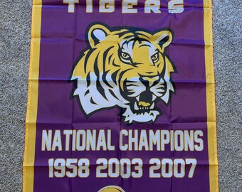 LSU Tigers Win Bar Flag – 3x5 Feet, Polyester, Officially Licensed – Reverse Print On Both Sides - View #7