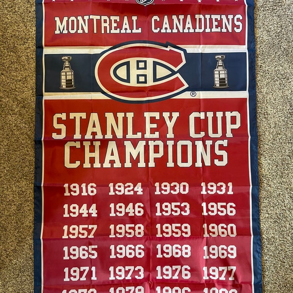 Montreal Canadiens Stanley Cup Championship Banner Flag