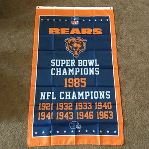 Chicago Bears Super Bowl Banner Championship Flag