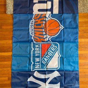 New York Sports Flag Yankees Giants Knicks Rangers Banner