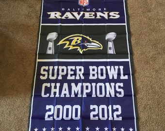 Baltimore Ravens Super Bowl Banner Championship Flag