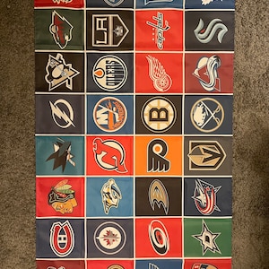 NHL 32 Team Flag Banner