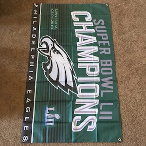 Philadelphia Eagles LII Super Bowl Championship Flag