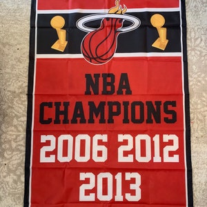Miami Heat NBA Championship Banner Flag