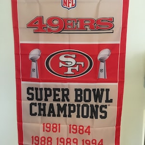 San Francisco 49ers Super Bowl Banner Championship Flag