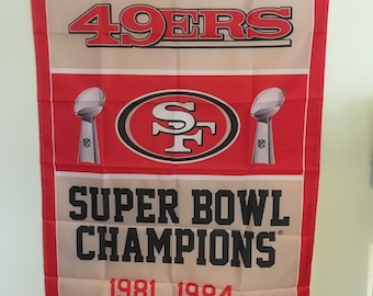San Francisco 49ers Super Bowl Banner Championship Flag