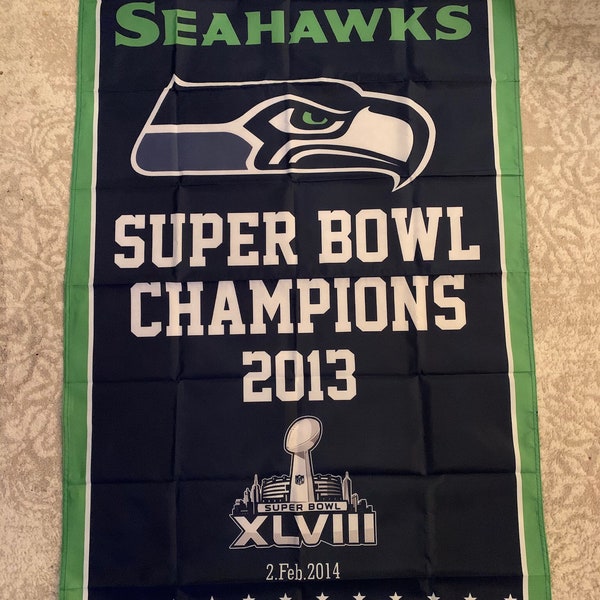 Seattle Seahawks Super Bowl Banner Championship Flag