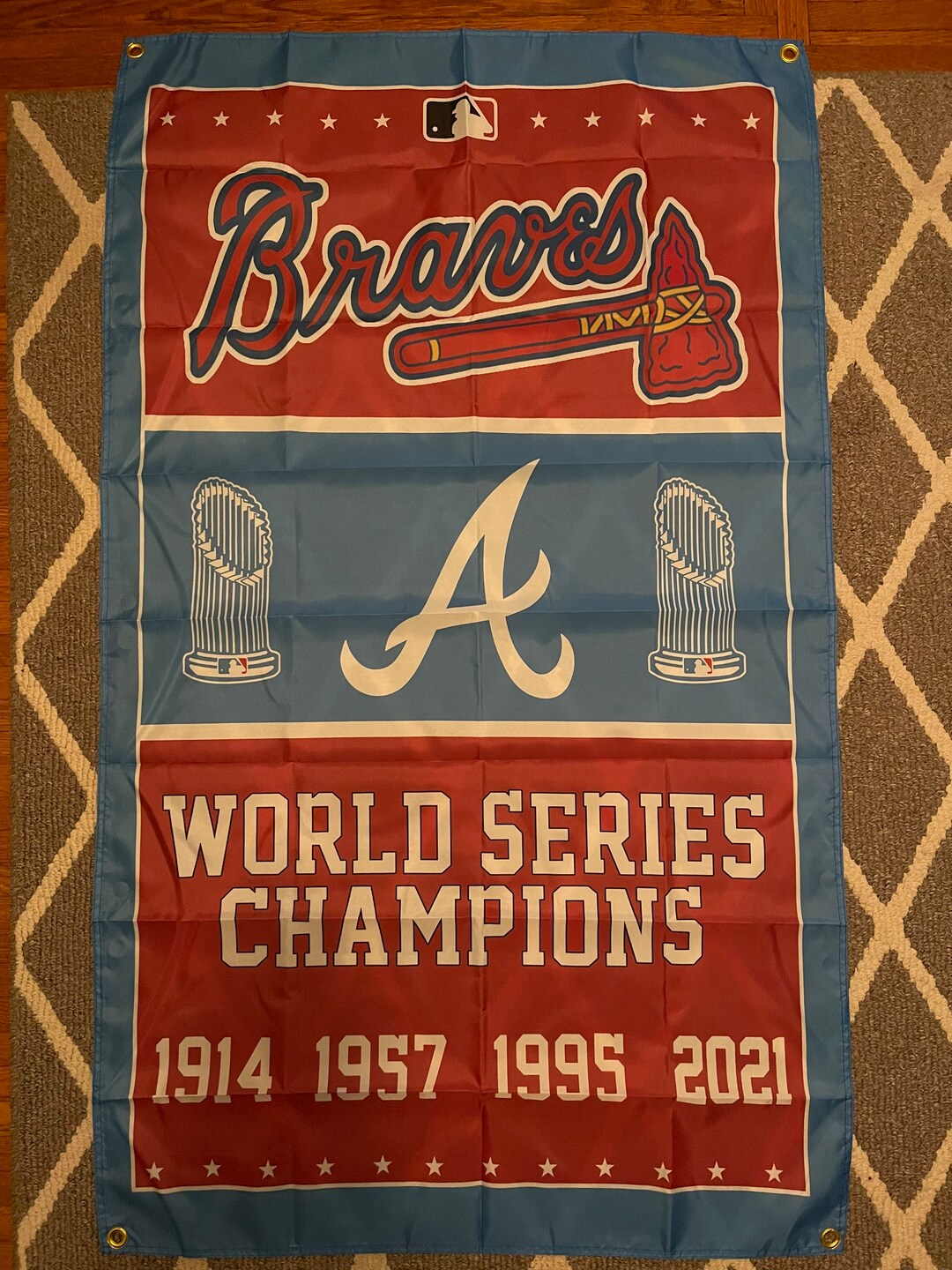 Atlanta Braves World Series Championship Flag Banner Etsy