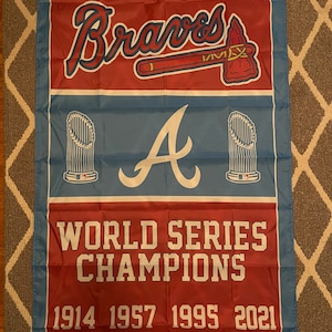 Vlagbanner Atlanta Braves World Series Championship