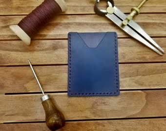 Slim Leather Card Holder. Minimalist Wallet. Front Pocket Wallet