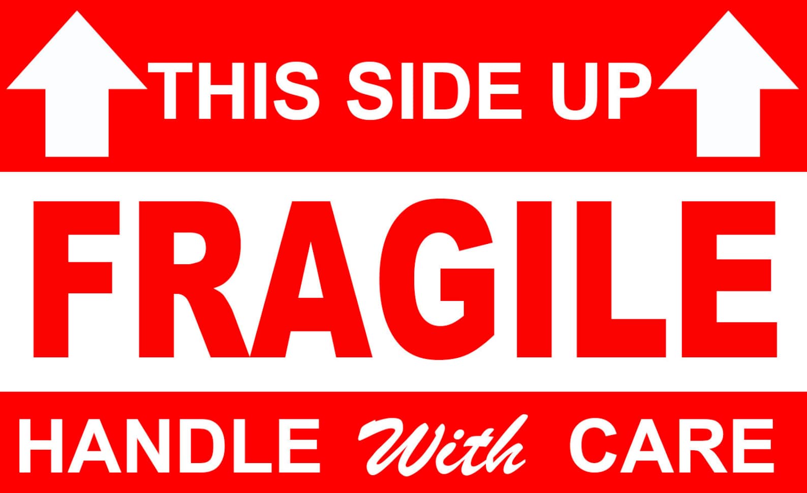 Fragile Handle With Care Red Packaging Adhesive Sticker 12.6 - Etsy UK