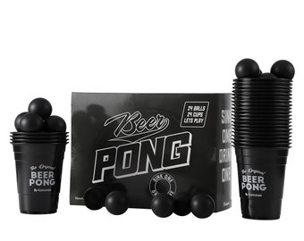 Beer Pong Set 48 PCS Blackout American Adult Indoor Novelty Party Drinking Game 