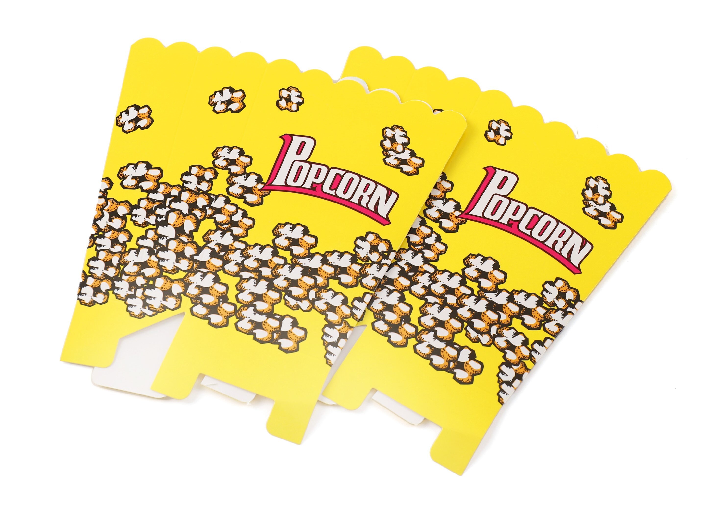 Foldable Pack Of Childrens Popcorn Holder Boxes Yellow Pack Etsy