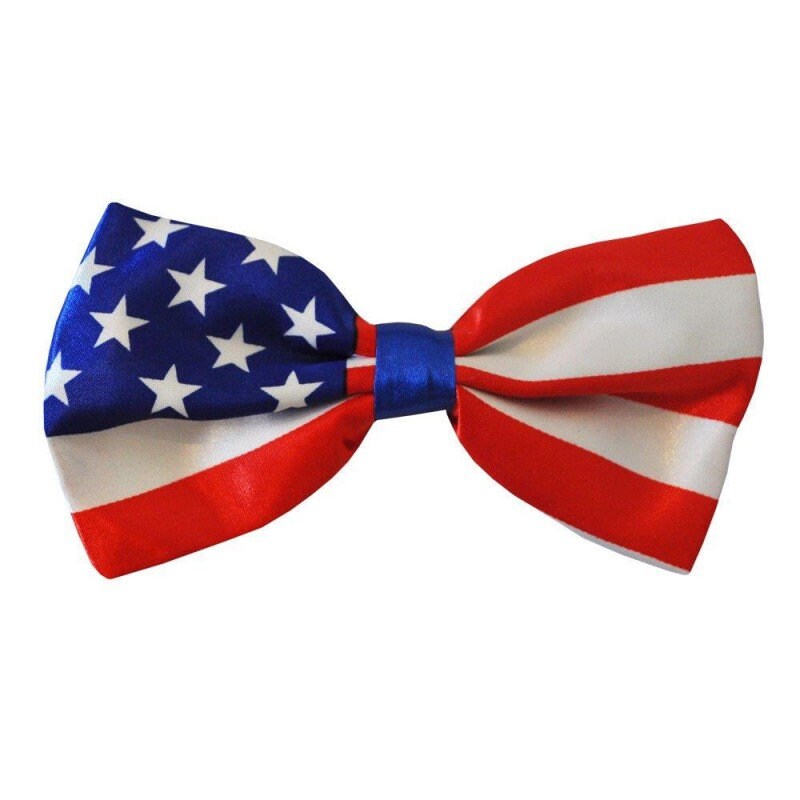 USA America Stars and Stripes Pre-Tied Bow Tie | Etsy