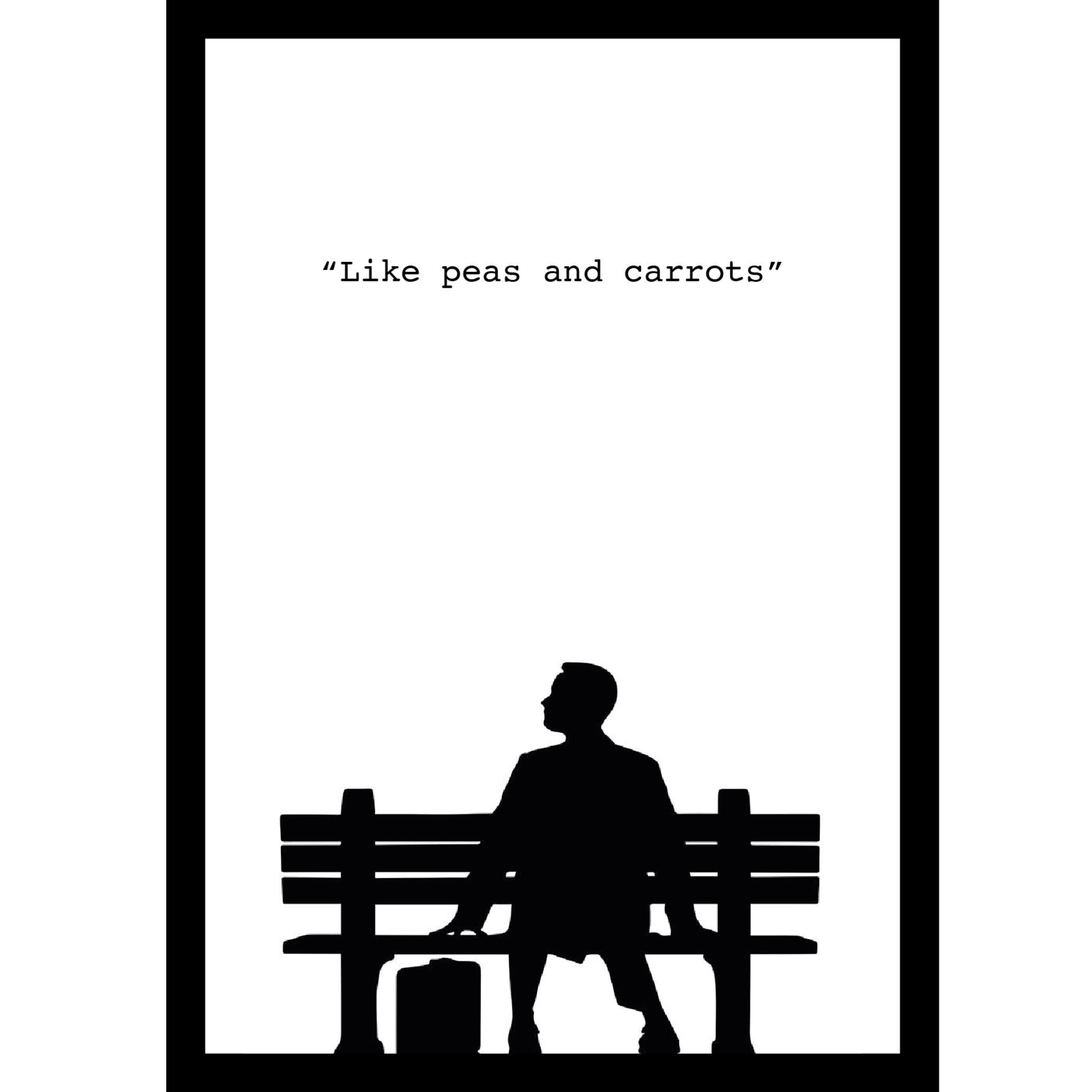 Forrest Gump Peas and Carrots 30cm x 40cm Print Etsy
