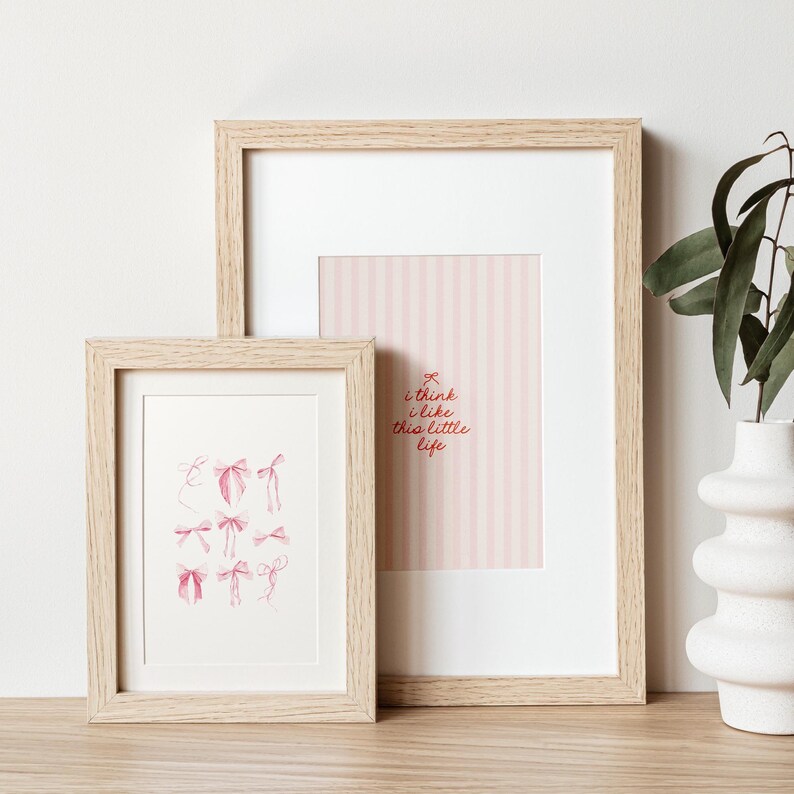 PINK BEVERLY - WHITE FRAME/WHITE MOUNT PRINT main image 1