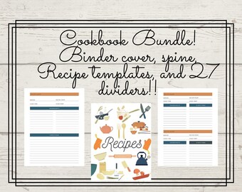Recipe Book Template Etsy