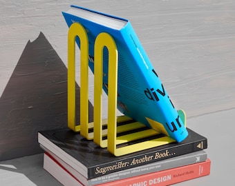 Bookworm | Steel Bookstand | Industrial Bookends Display Holder | - Designed & Made in the UK