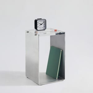 Tipton Nightstand – Small | Bedside Table | Aluminium | Industrial Minimalist Modern | Designed & Made in England