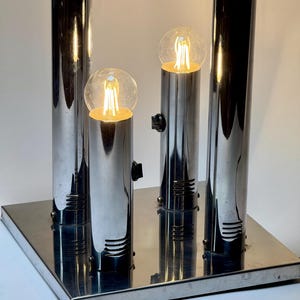1960s Chrome Atomic Ceiling Pendant | Space Age Design | Mid-Century Modernist Lighting