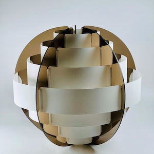 Danish Space Age Pendant Light | Smoked Acrylic Strips | Designed by Flemming Brylle & Preben Jacobsen | Sweden 1970&#39;s