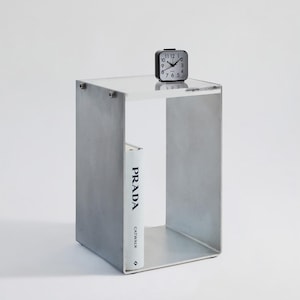 Tipton Nightstand – Medium | Bedside Table | Aluminium | Industrial Minimalist Modern | Designed & Made in England
