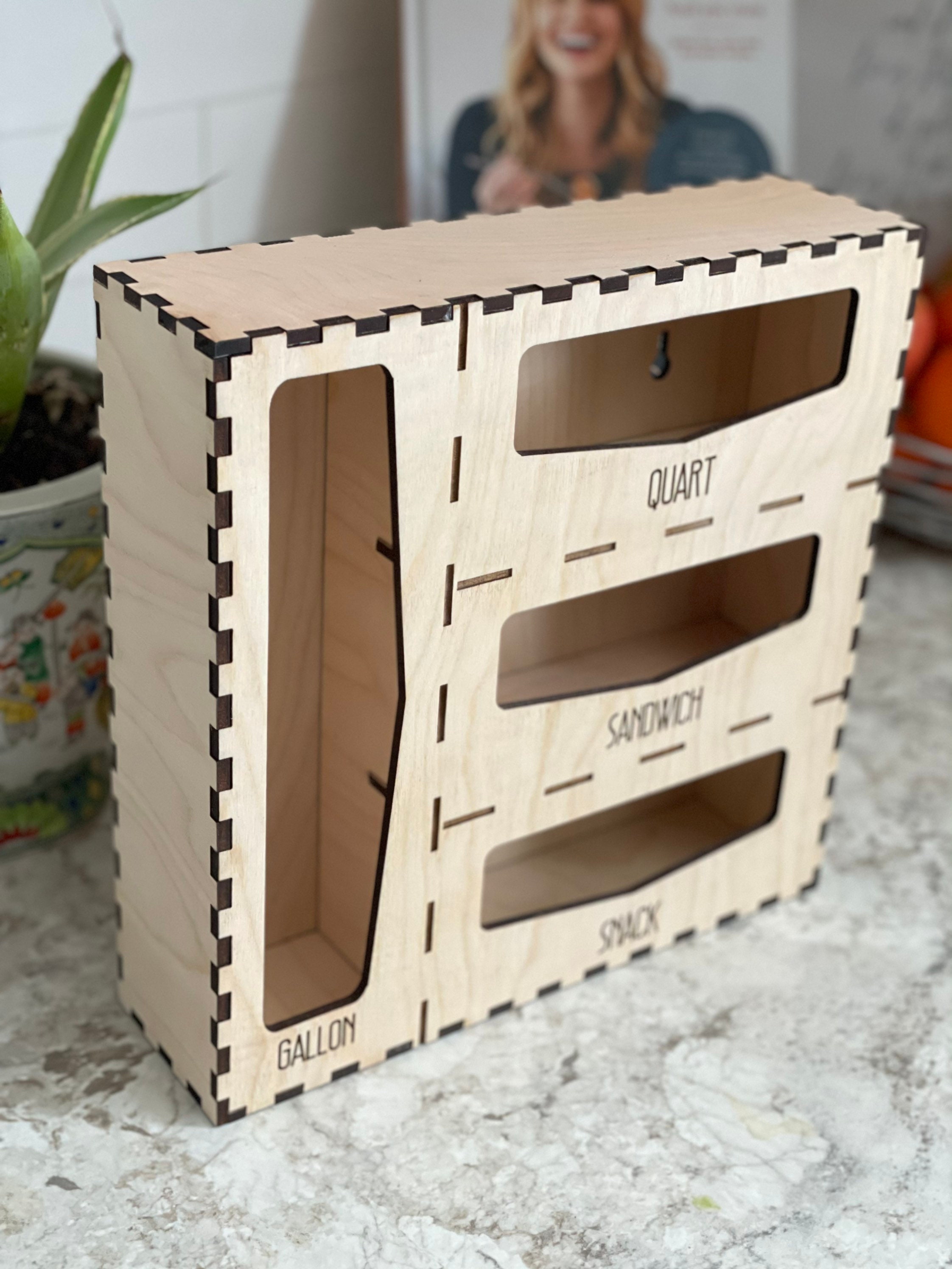 Ziplock Bag Organizer and Storage Box