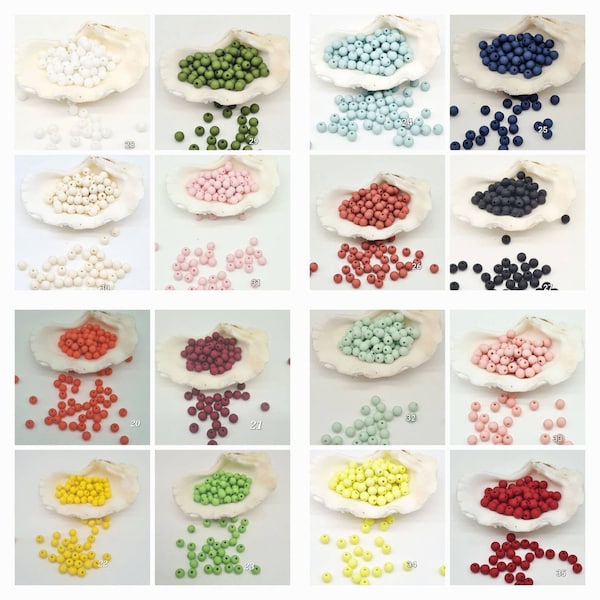 Perles acrylique 6 mm fabrication de bijoux