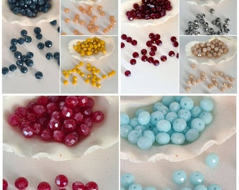 Faceted beads 8x6 mm