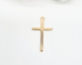 Croix chrétienne  acier inoxydable, pendentif collier