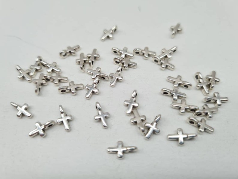 Charm croix petites breloques croix doré ou argenté afbeelding 3