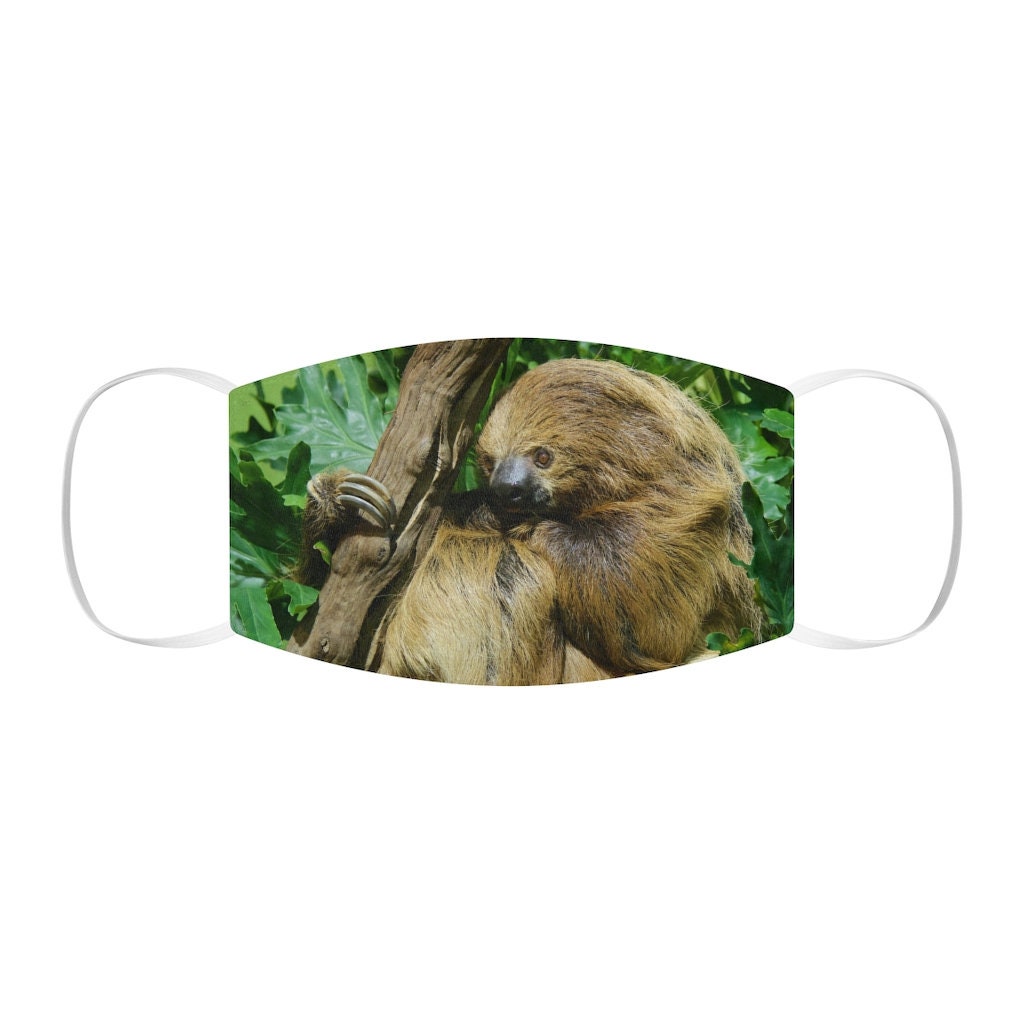 Sloth Face Mask Brown Sloth Mask Adult Washable Adjustable Etsy