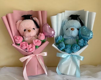 Graduation Teddy Bear Plush Bouquet Plush toy Bouquet Teddy Bear graduation bouquet graduation gift