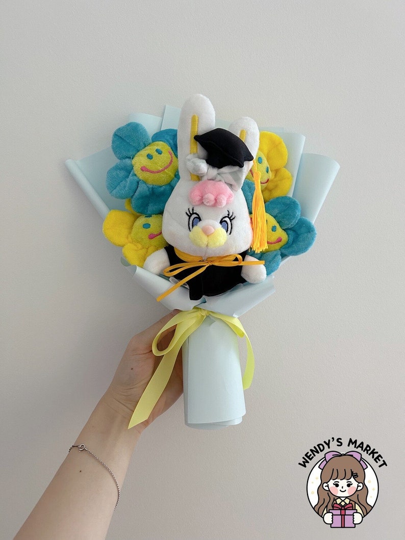 Small Graduation Plush Toy Bouquet Ted, Rico Graduation Gift Etsy