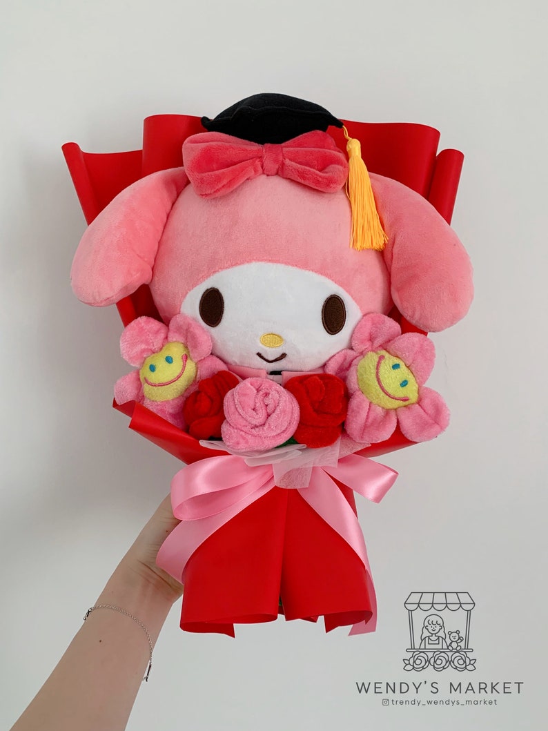 Sanrio Graduation Plush Toy Bouquet Cinnamoroll Kuromi My Etsy Australia