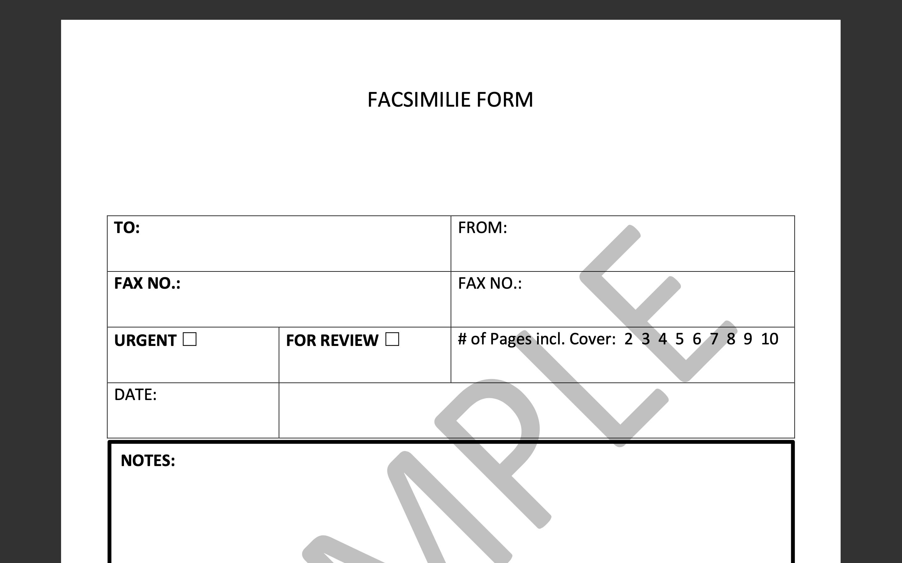 BASIC FAX FORM - Etsy