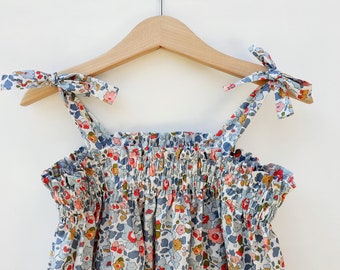 Sunbathing dress in Liberty Betsy P Porcelain