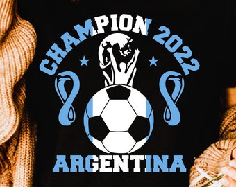 Argentinien 2022 Fußball Champion png, svg, Shirt-Design, eps, pdf, dxf, Cricut Dateien, digitaler Download