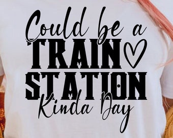 Poderia ser uma estação de trem meio dia png, svg, eps, pdf, dxf, design de camisa, download digital cricut