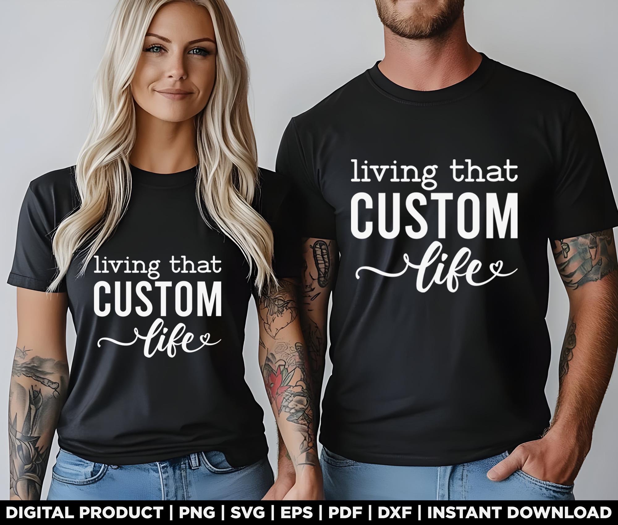 Living That Custom Life Svg Png, Personalized Hobby Quote, Custom Text ...