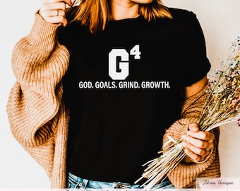 God Goals Grind Growth svg, png, eps, pdf, dxf, design for t shirts, mugs, stickers, and more