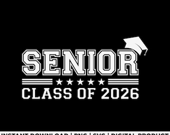Senior Class of 2026 Graduation Svg Png, American Flag Senior 2026 Png, Senior 2026 Svg, Class of 2026 Svg, Graduation 2026 Svg, 2026 grad