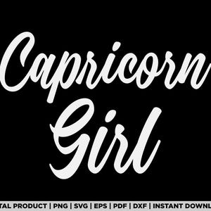 山羊座の女の子 svg、png、星座シャツデザイン、eps、pdf、dxf、cricut ファイル、デジタルダウンロード