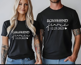 Custom Date Engagement, Boyfriend Fiance, Girlfriend Fiancee, Just Engaged, Newly Engaged, Custom Weeding, Personalized Engagement SVG, D114