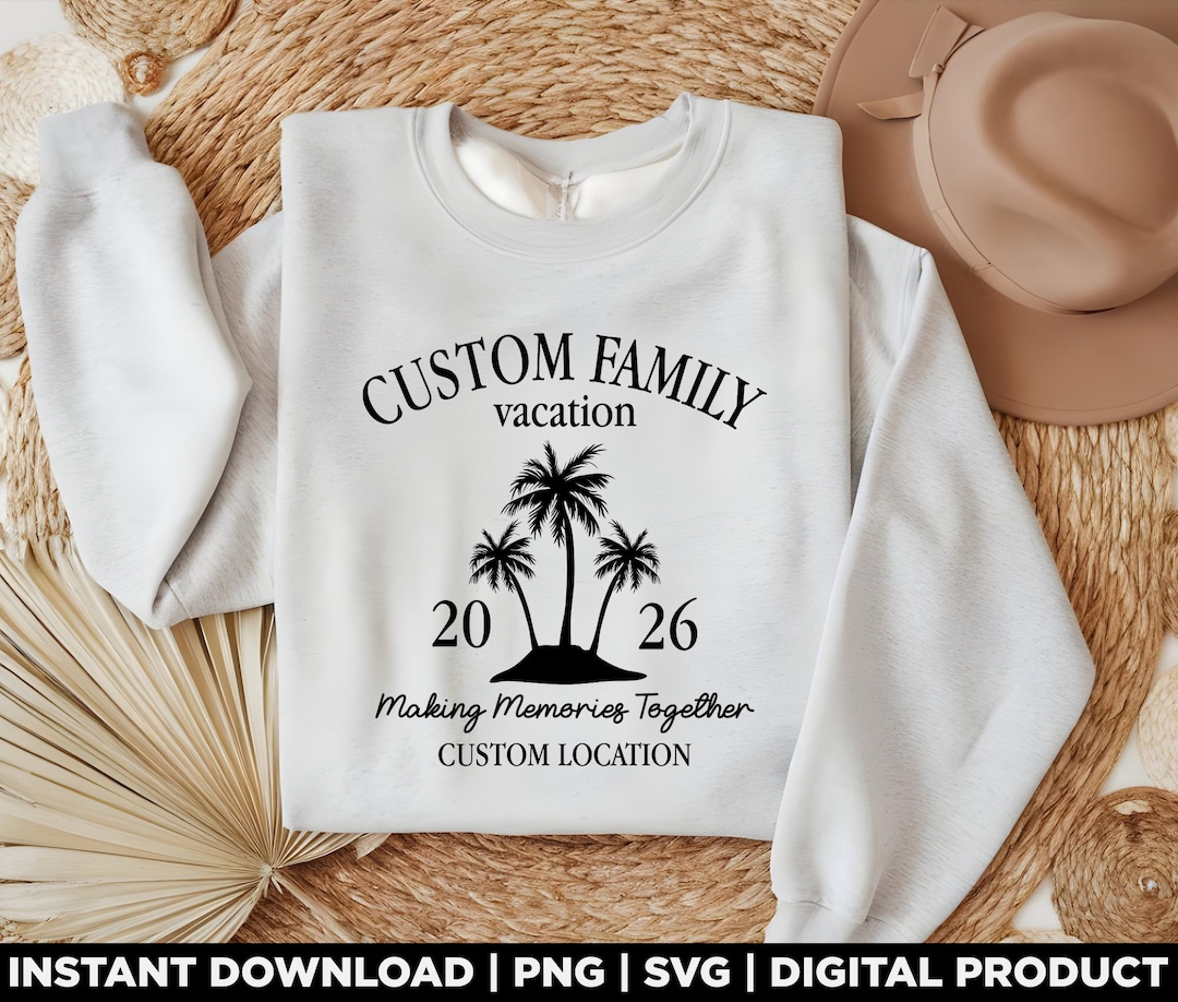 Custom Family Vacation 2026 Svg Png, Personalized Matching Trip Shirt ...
