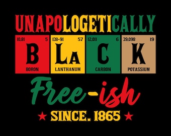 Juneteenth Unapologetically Black Periodic, Juneteenth, Black History, Melanin, Afro, Black Culture, Black Woman, African American SVG PNG