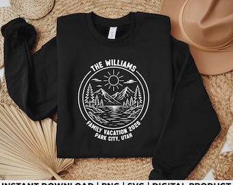 Personalized Family Mountain Vacation Svg Png, Custom Family Trip Shirt Design, Mountain Adventure Svg, Family Camping Trip Tee  Svg, D563
