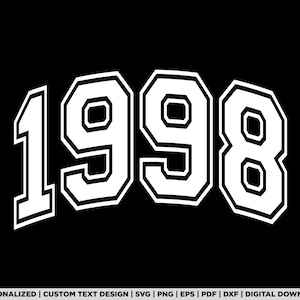 Año de cumpleaños personalizado, año de nacimiento personalizado, texto personalizado, texto personalizado, regalo de cumpleaños, regalo de cumpleaños personalizado SVG PNG, D108
