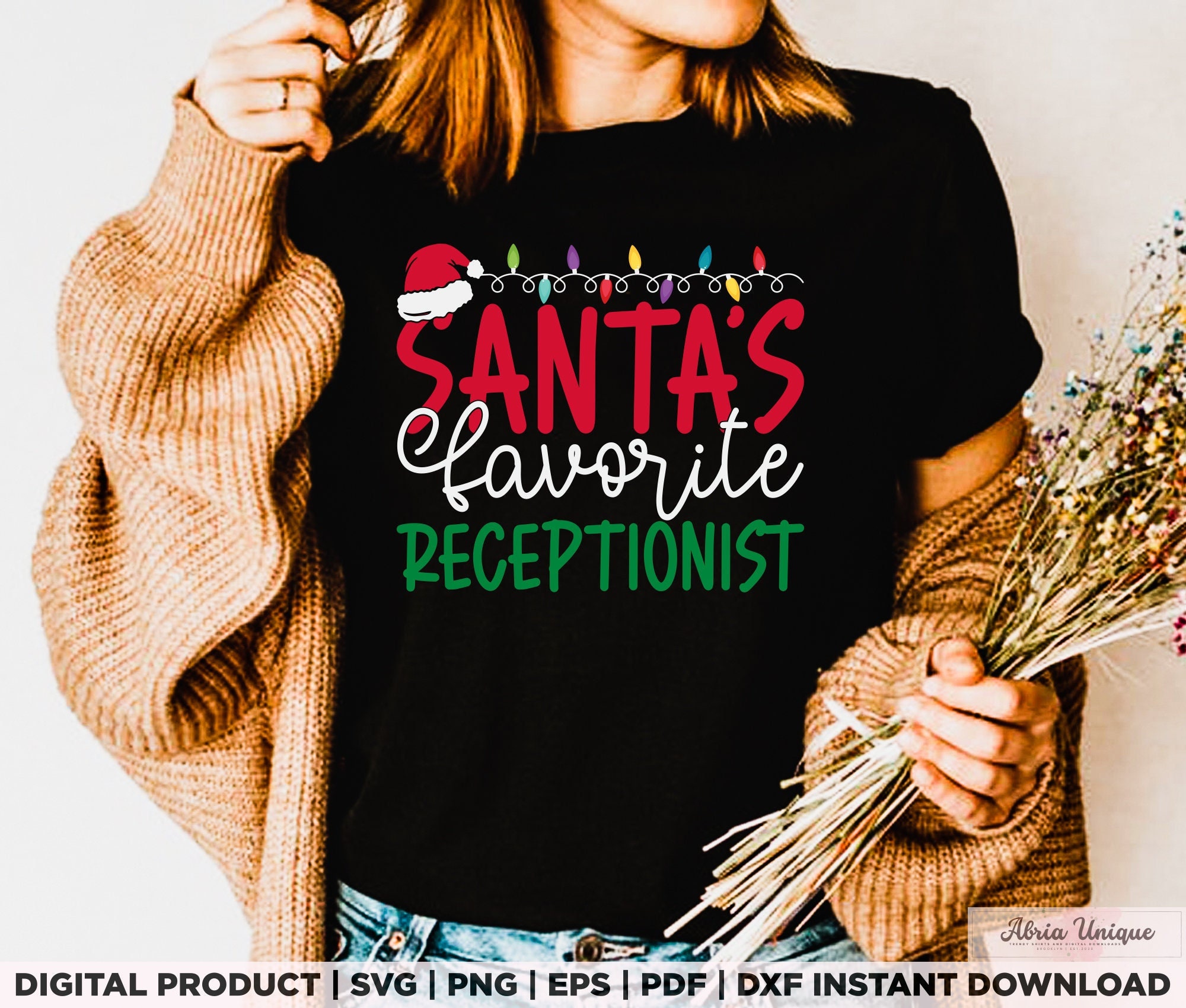 Santa's Favorite Receptionist T-Shirt Santa's Favorite Receptionist T-Shirt