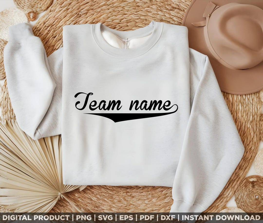 Team Name Pattern Custom Team Name Svg Png, Personalized Team Name, Sports Team Shirt Svg ...